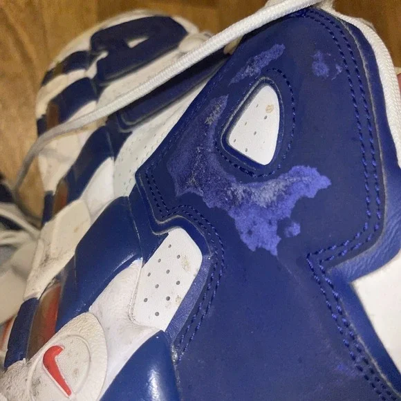 Nike Air More Uptempo Knicks 33 Blue White Orange Men's Size 8 Shoes 921948-101